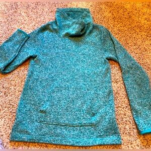 Women’s Eddie Bauer beautiful mock turtle neck teal sweater, size small